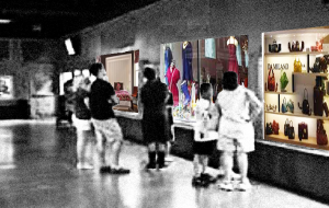 Create end-caps or virtual windows anywhere, here you can see a display in a subway